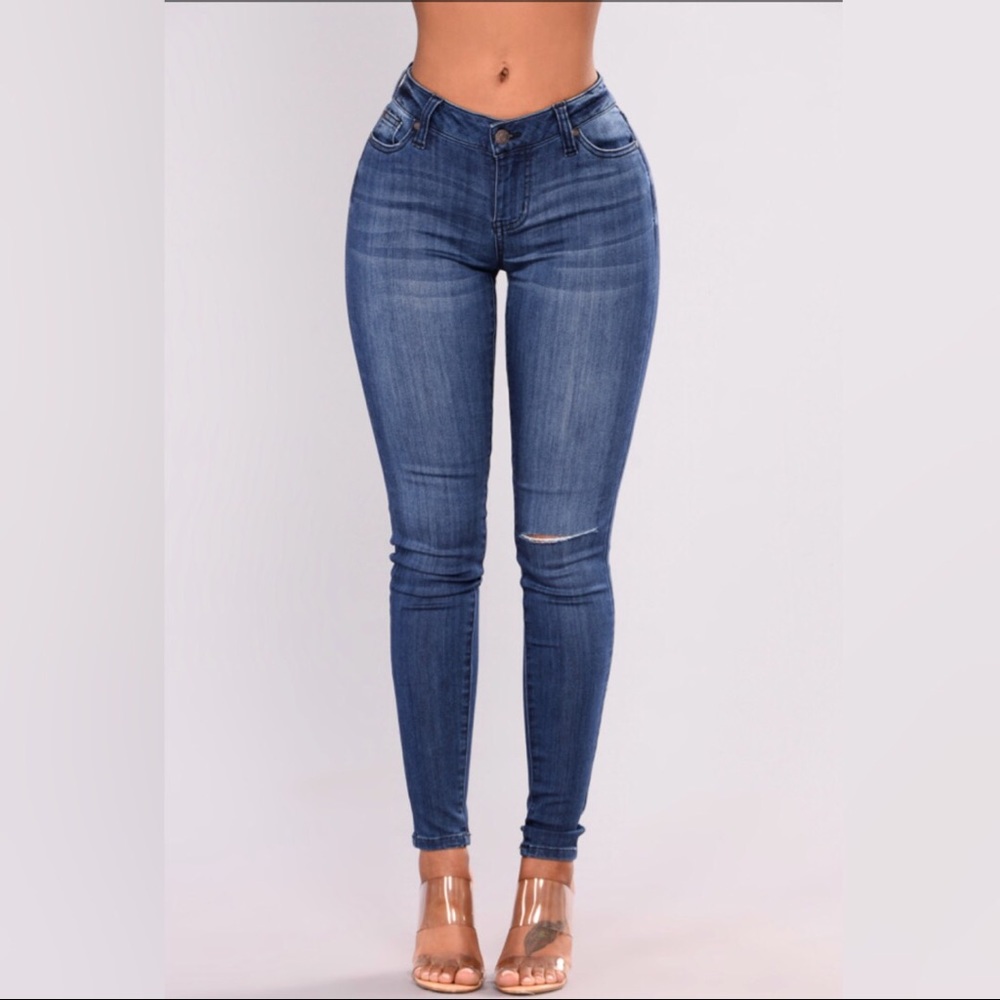 Fashion nova I love me skinny jeans dark denim
